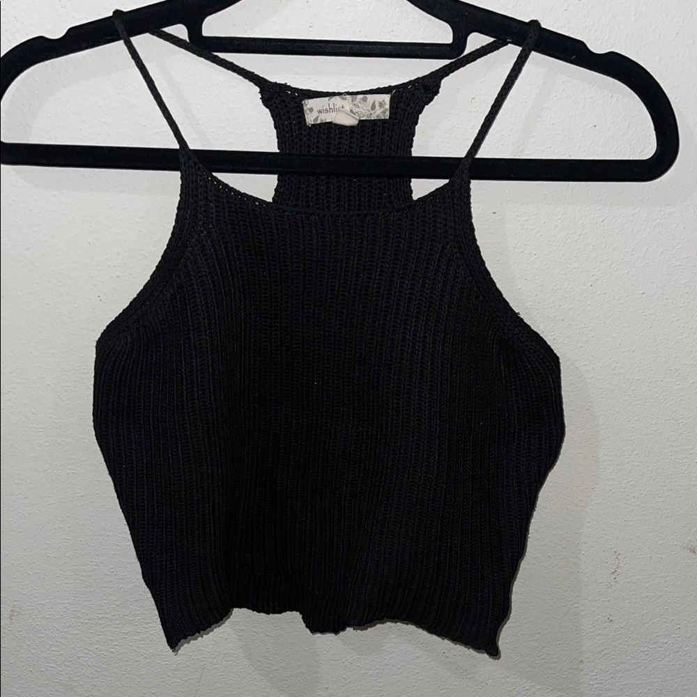 Wishlist Black Knit Crop Top